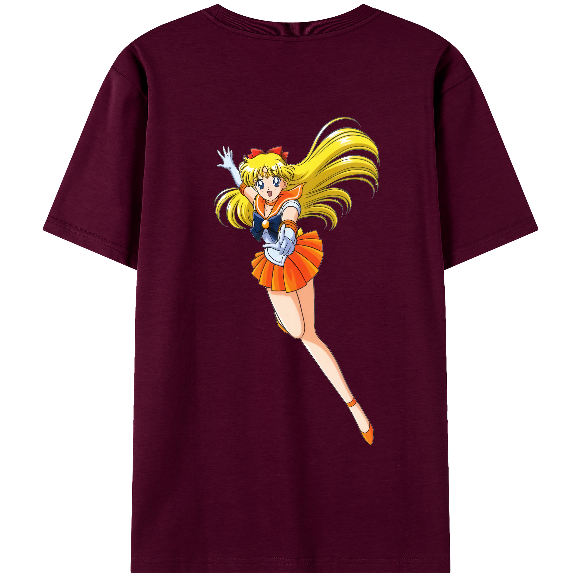 （画像用） 美少女戦士セーラームーン 愛野 美奈子 あいの みなこ Sailor Moon Aino Minako レディース半袖Tシャツ(バックプリント)